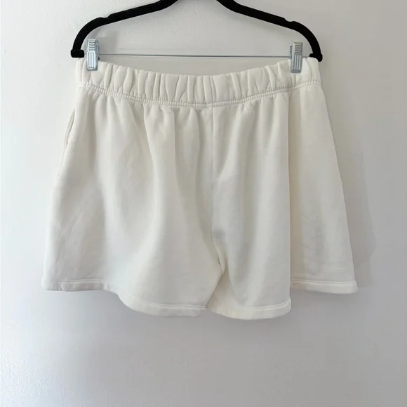 SET Active White Pull-On Heavyweight Sweat Shorts Size Large - Picture 4 of 6